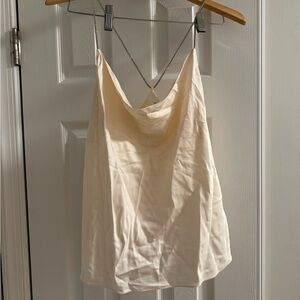 Elegant crystal Cream Women's Top